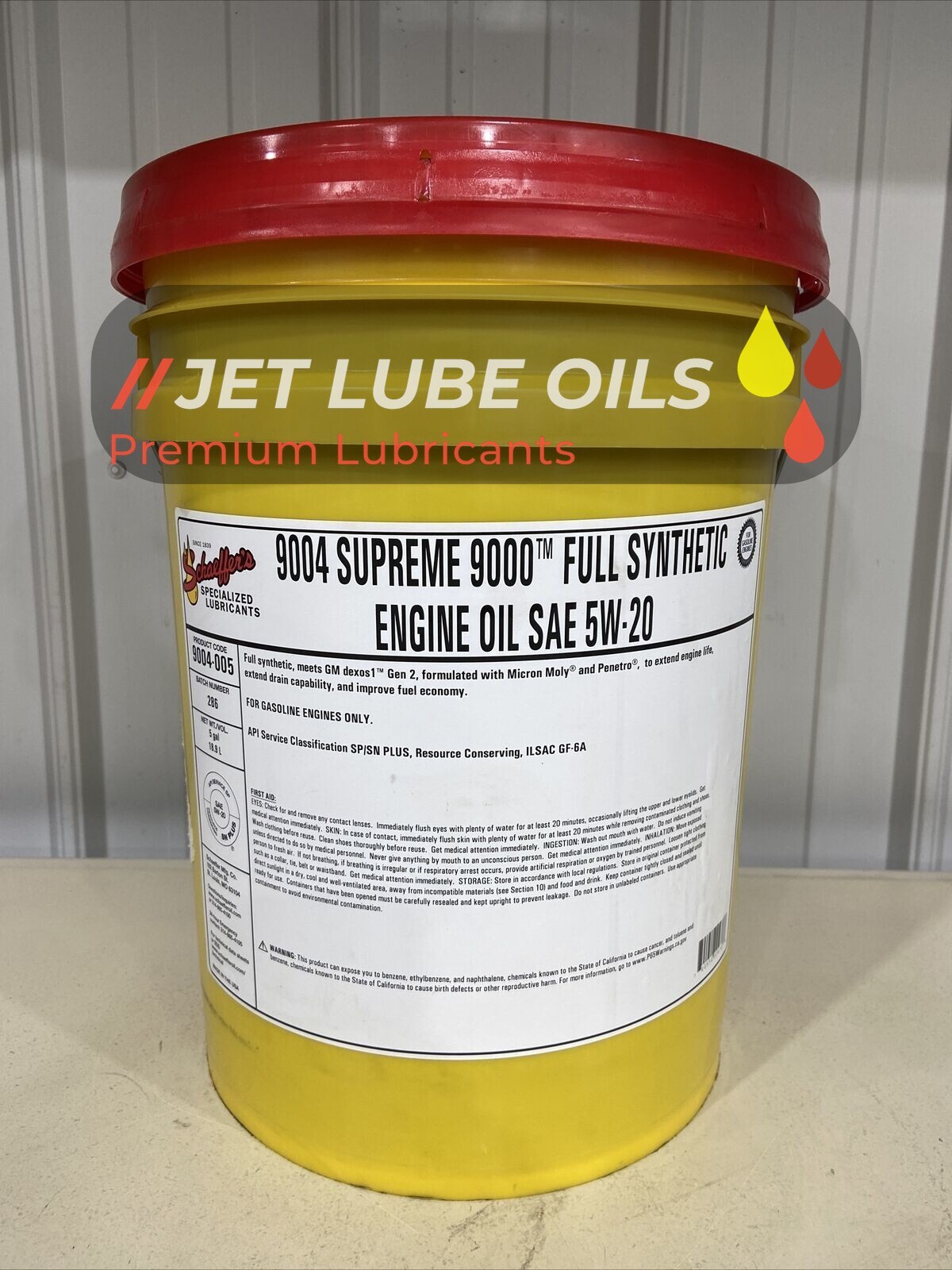 Schaeffer’s 5W-20 9004 Full Synthetic Engine Oil 5 Gallon Bucket