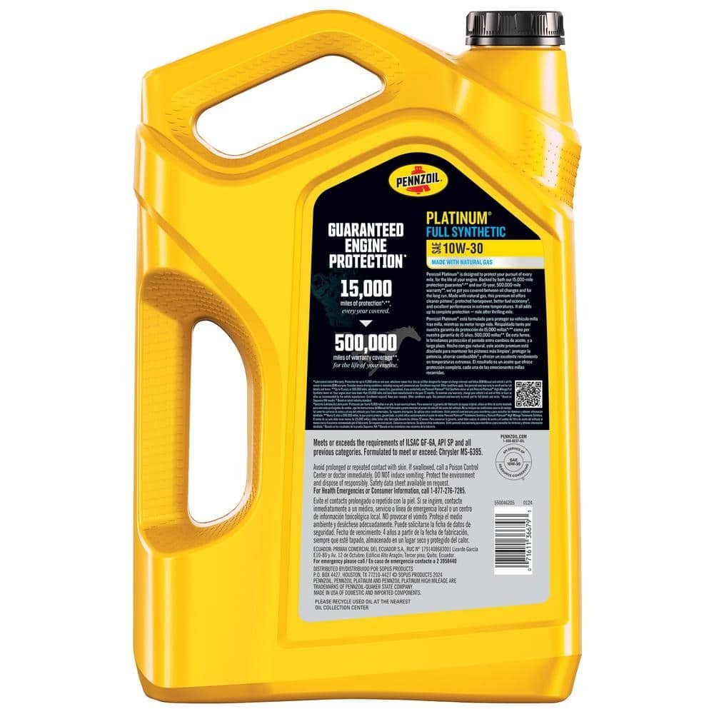 SAE 10W-30 Motor Oil 5 Qt. Pennzoil