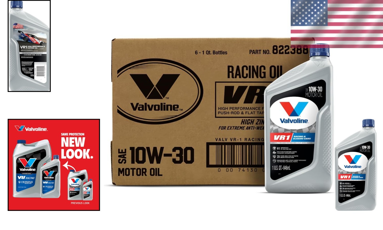 10W-30 VR1 Racing Motor Oil – 1 QT Bottles in a Case of 6 for Optimal Power