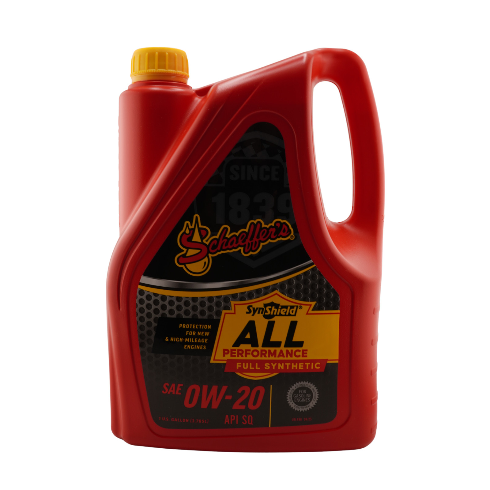 Schaeffer’s 6020 SynShield Performance Full Synthetic 0W-20 Oil, 1 Gal. – 2 Pack