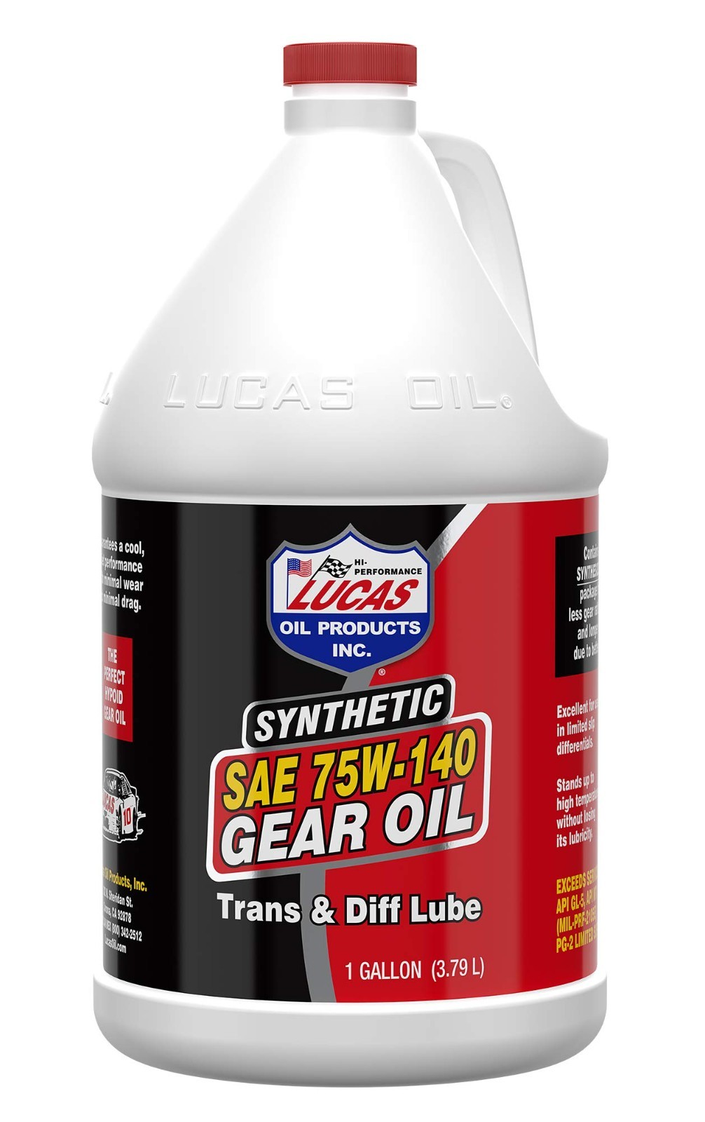75W-140 Synthetic Motor Oil, High-Performance Lube, Case of 4 Quart Bottles