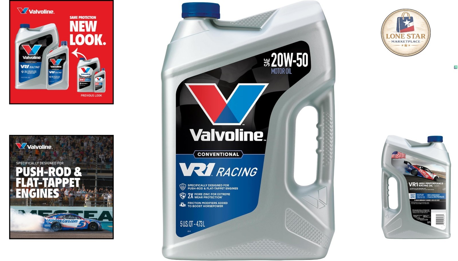 High-Performance VR1 Racing 20W-50 Motor Oil 5 QT – Ideal for Muscle Cars