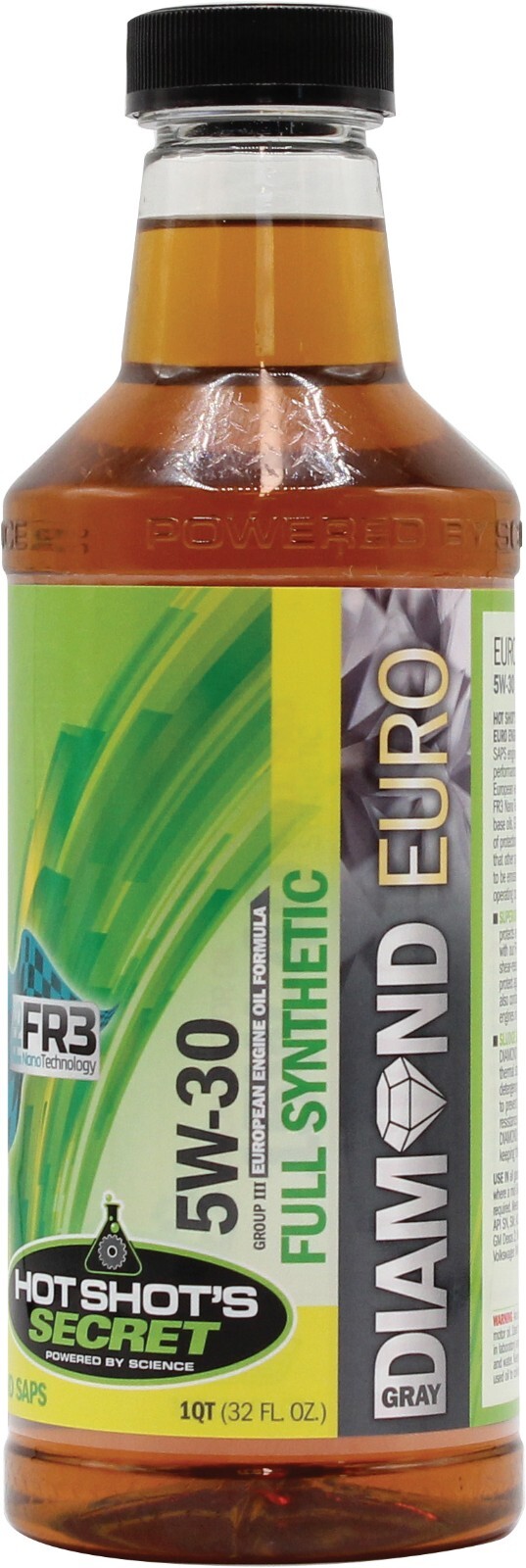Hot Shot’s Secret GRAY DIAMOND EURO OIL 5w30 FULL Synthetic – 1 Quart / 32 Ounce