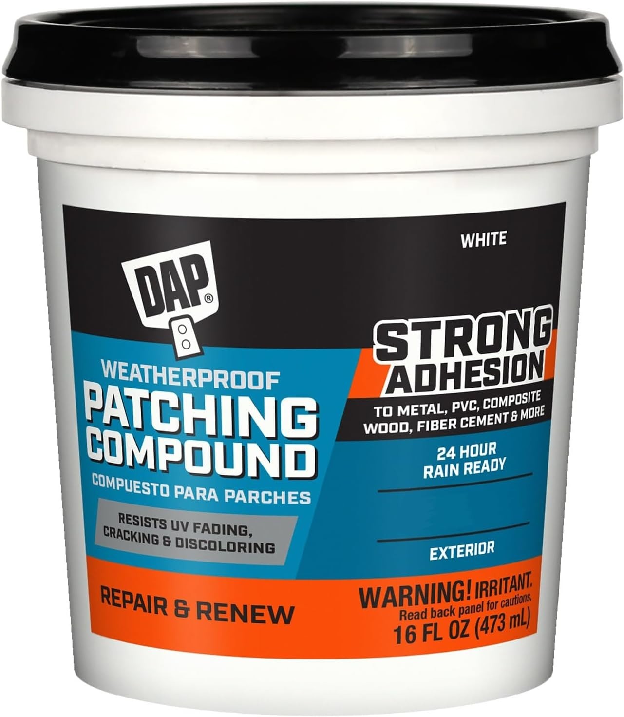 All-Purpose 16 Oz Weatherproof Patching Compound with 24-Hour Rain Ready Feature