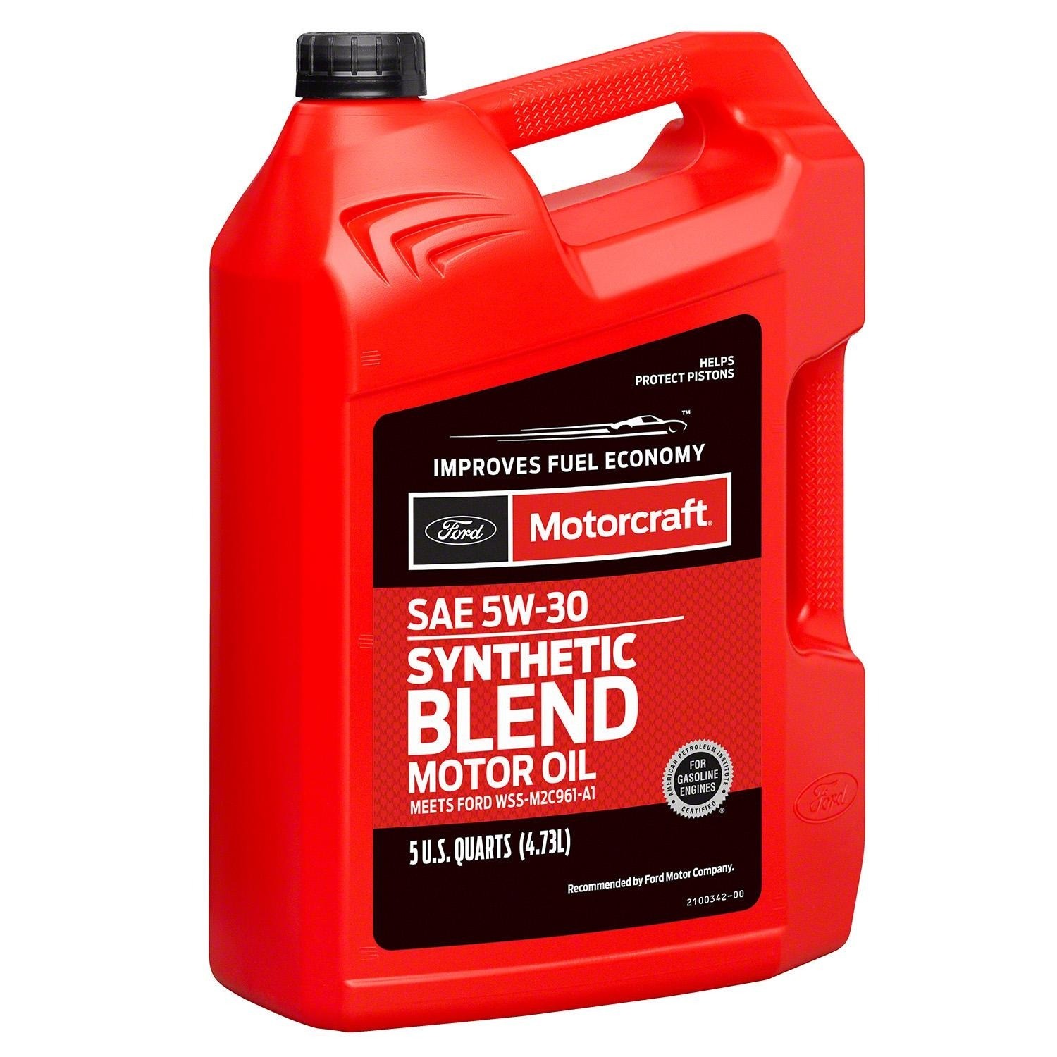 (2 pack) Motorcraft SAE 5W-30 Synthetic Blend Motor Oil 5 Quarts,free ship