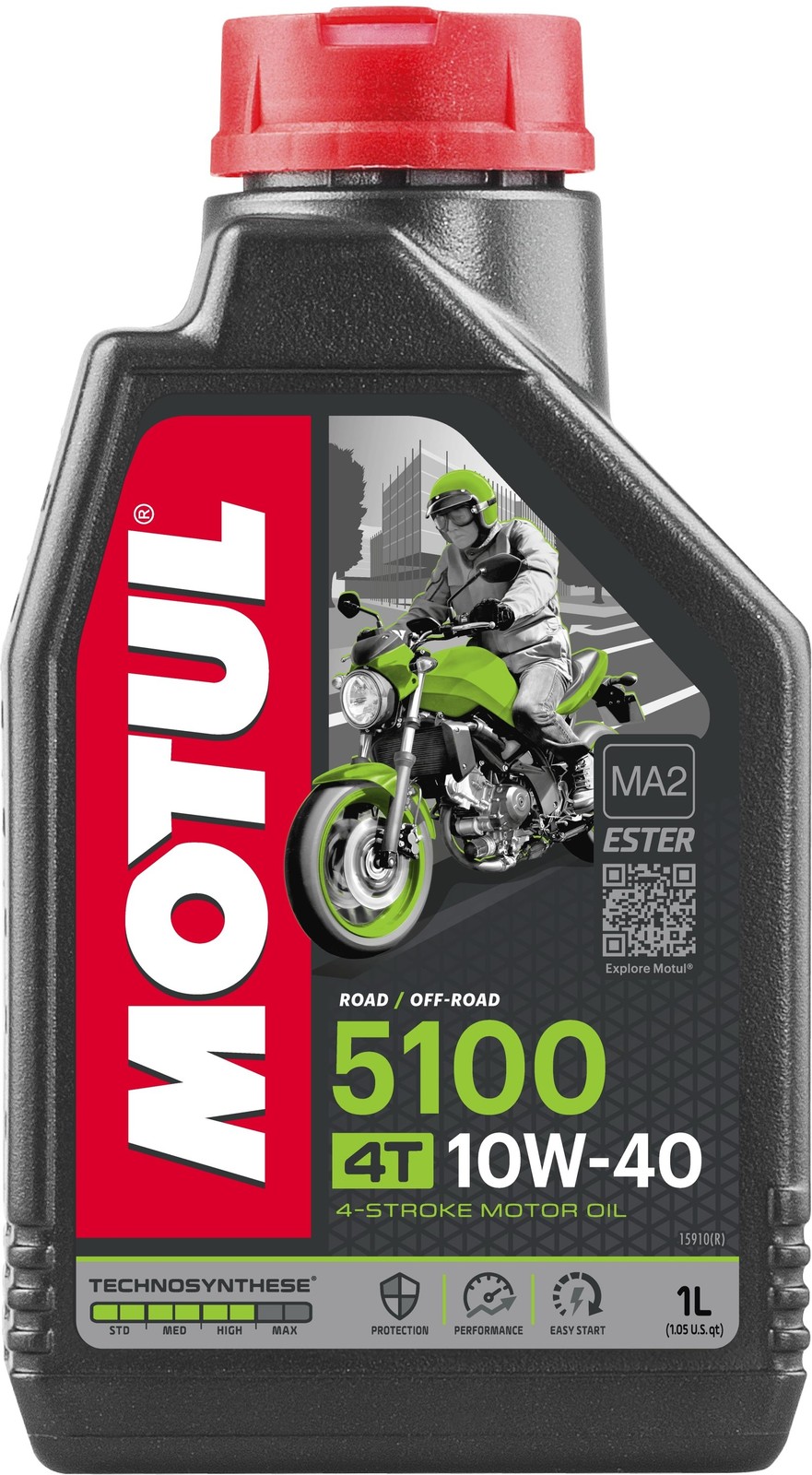 Motul 5100 4T 10W-40 4-Stroke Engine Oil with Technosynthesis 1L