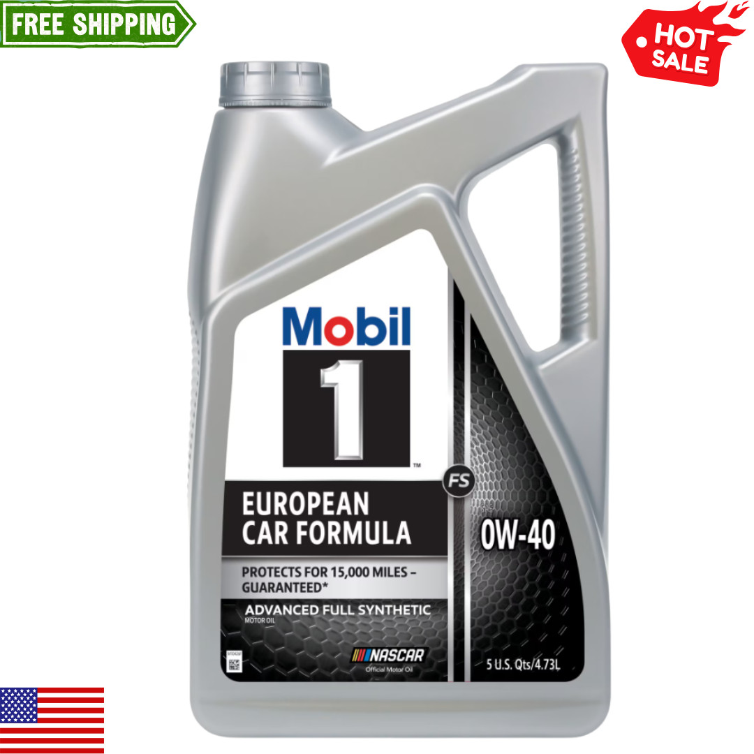 Mobil 1 FS European Car Formula Full Synthetic Motor Oil 0W-40, 5 Quart