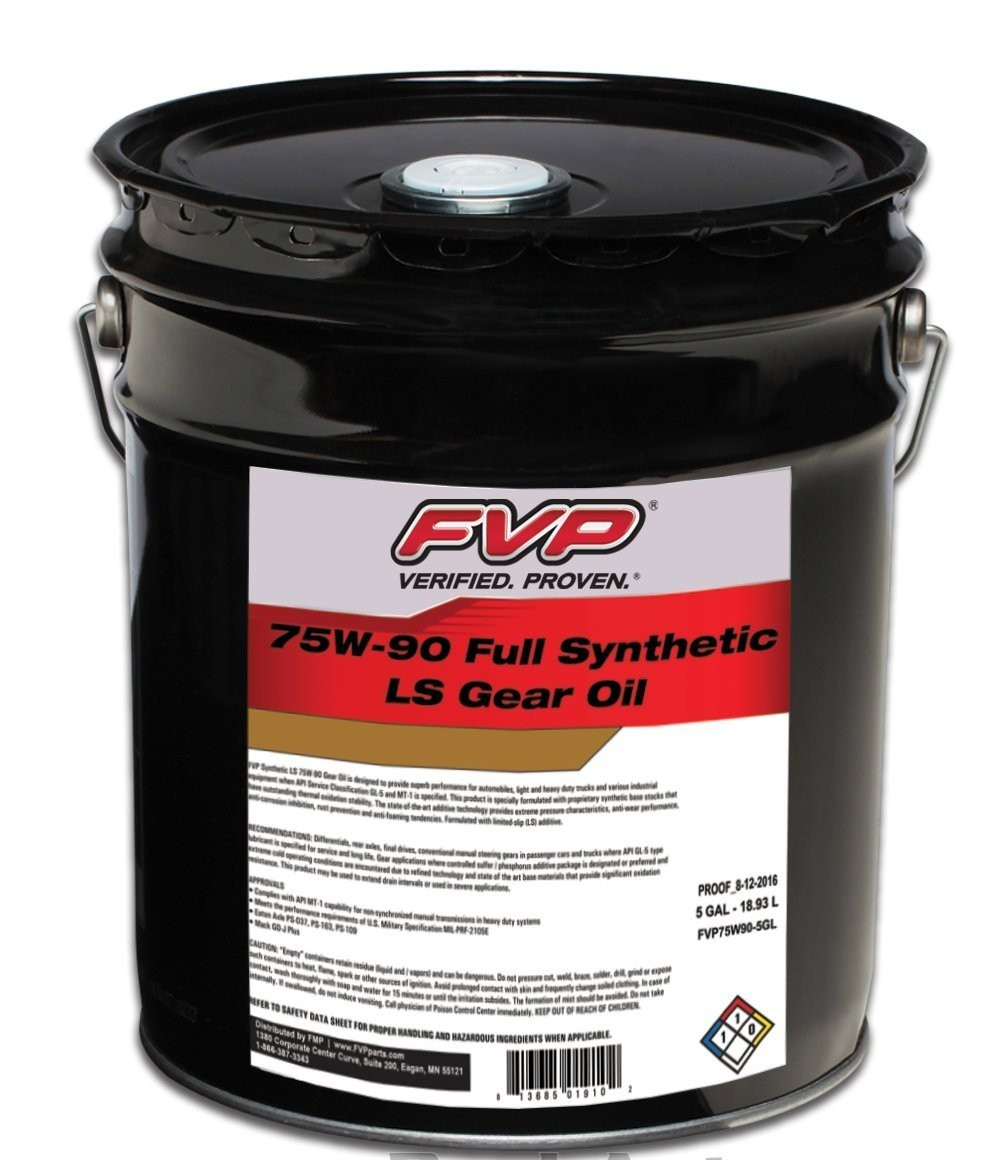 SALE- FVP 75W905GL 75W90 Full Synthetic LS Gear Oil- 5 Gallon