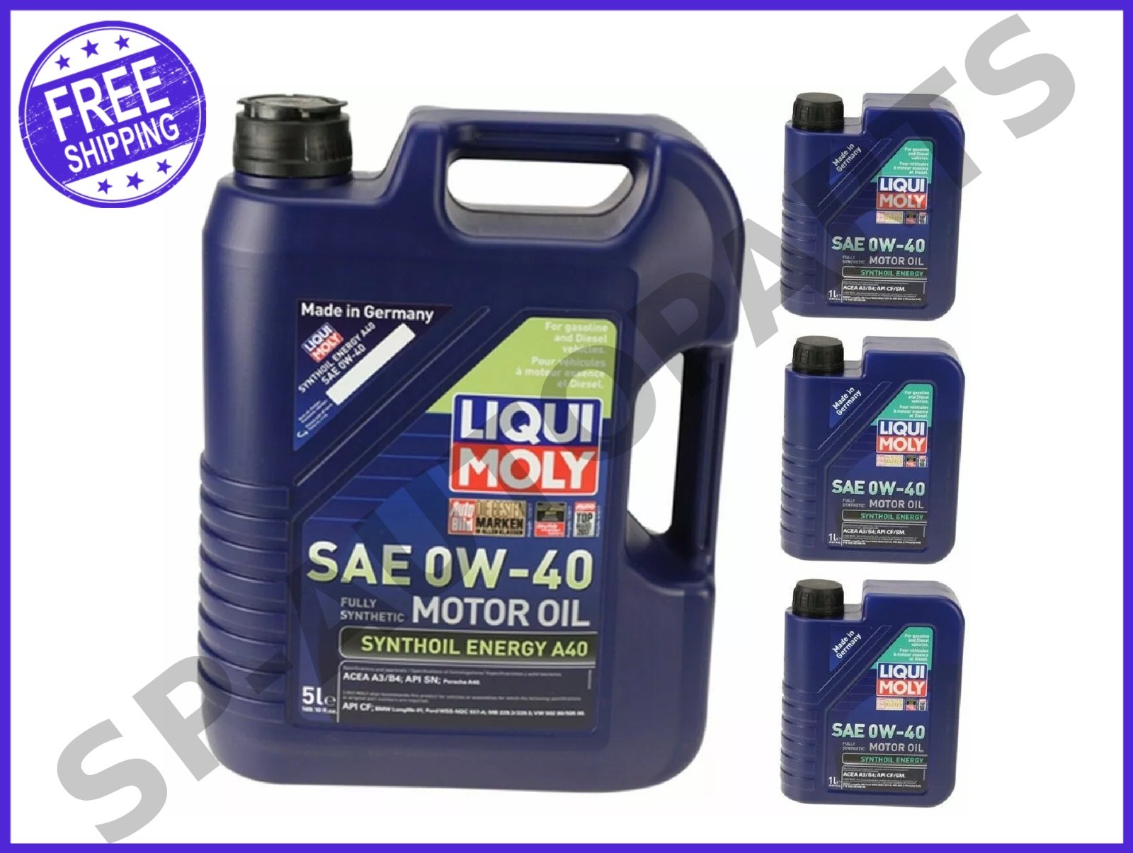 LIQUI MOLY 0W-40 Full Synthetic Synthoil Engine Motor Oil A40 8 Liters