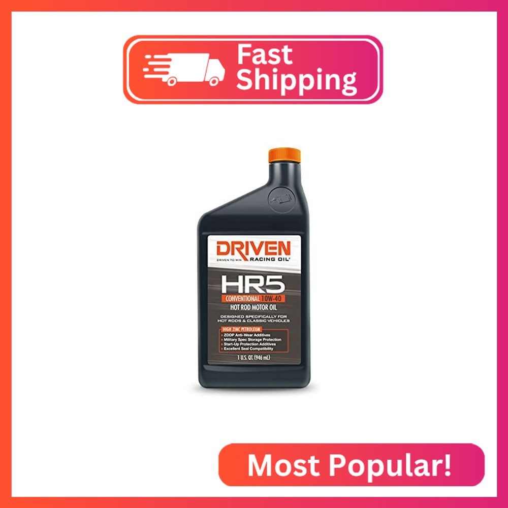 Driven Racing Oil 03806 Hr-5 High Zinc Conventional 10W-40 Quart, 1 Quart