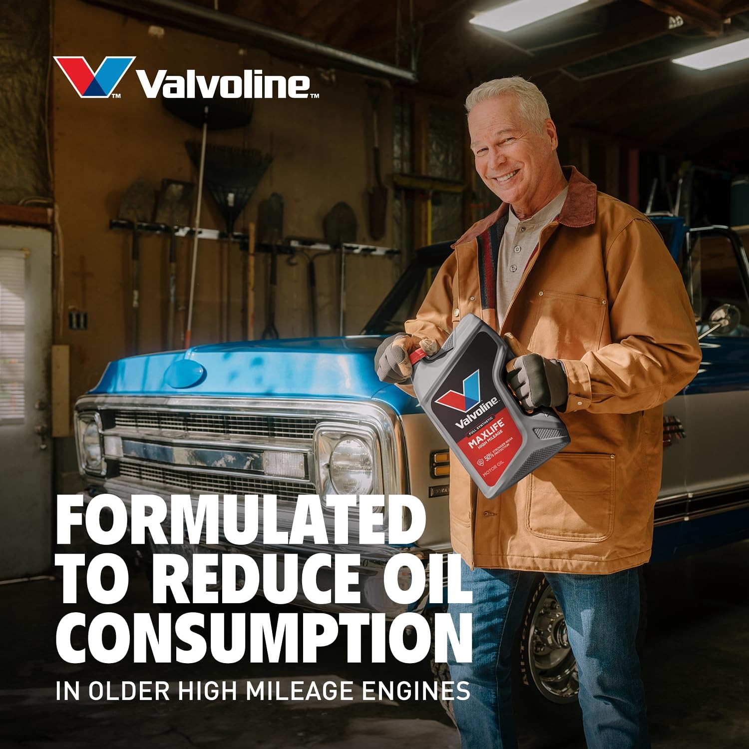 Valvoline MaxLife High Mileage Full Synthetic 5W-20 5 qt (Pack of 1), Gold