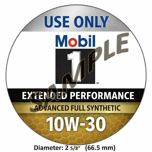 Mobil 1 Extended Performance 10W-30 – Engine Bay ID Labels (Set of 2)