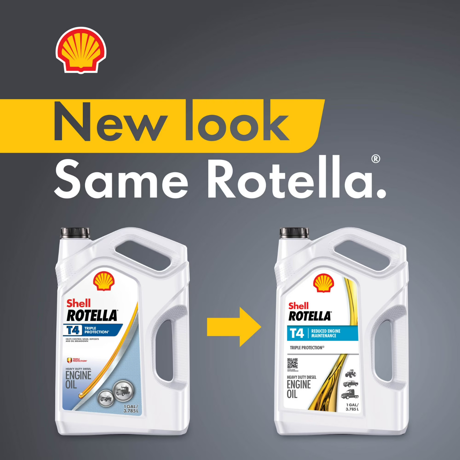 Shell Rotella T4 Triple Protection Diesel Motor Oil – SAE 15W-40 (1 Gal)