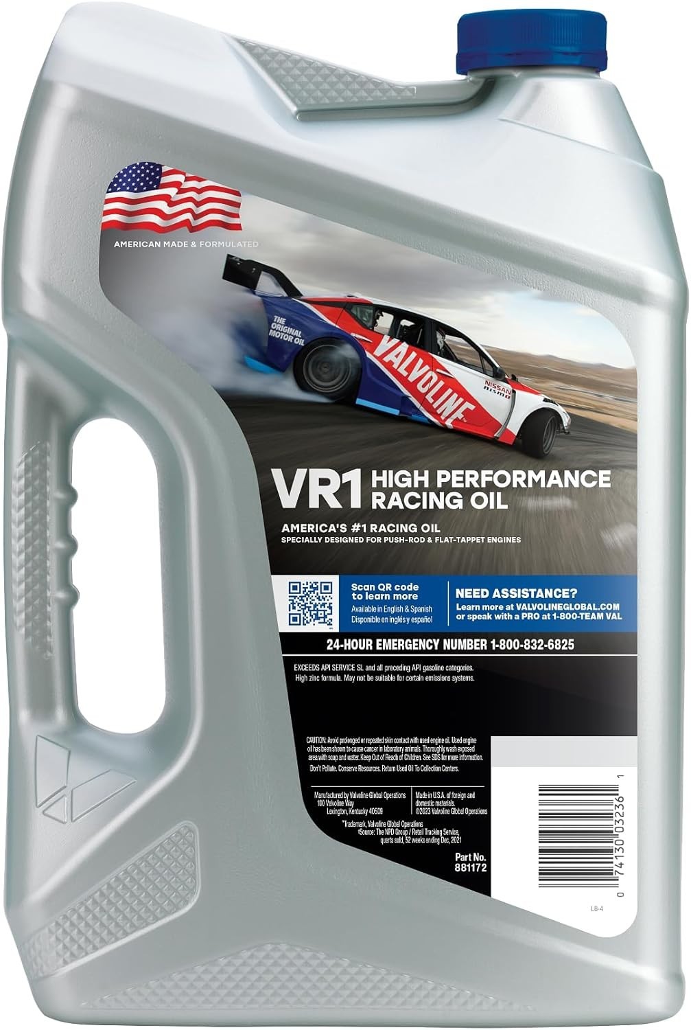 5 QT High Performance 20W-50 Racing Motor Oil with Zinc Additive Formula NEW