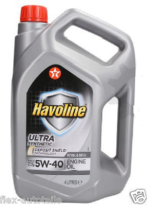 Havoline SAE 5W40 4L Synthetic High Performance Engine Oil for BMW VW Renault Opel