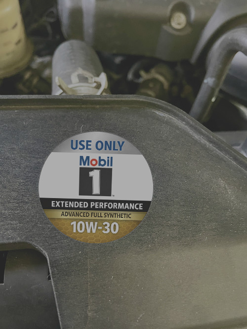 Mobil 1 Extended Performance 10W-30 – Engine Bay ID Labels (Set of 2)