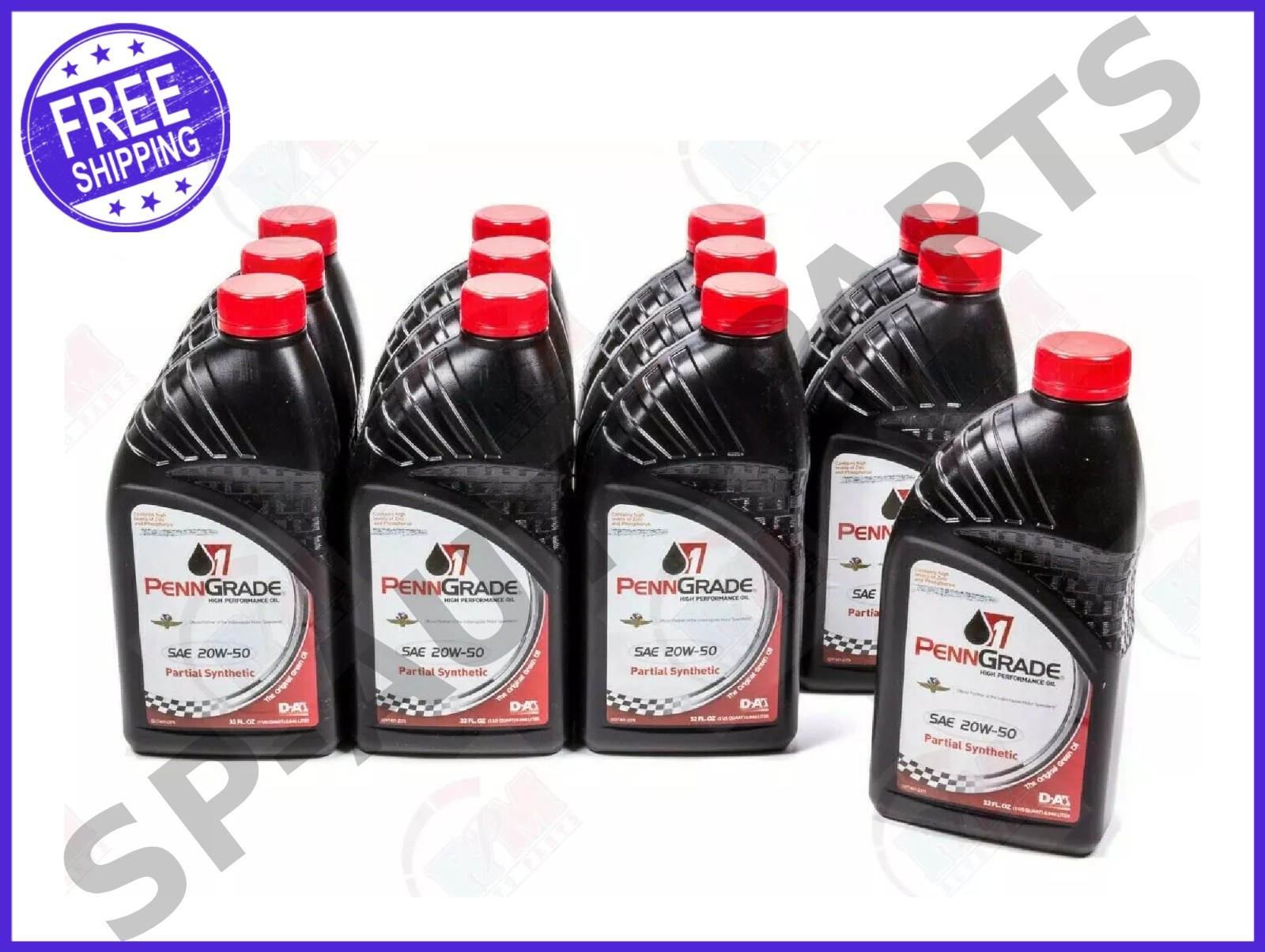 BRAD PENN Grade 1 Racing 20W50 Semi-Synthetic Engine Motor Oil (Case of 12) QT