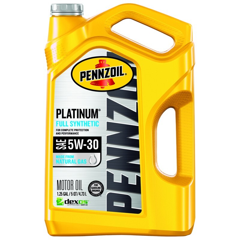 Pennzoil Platinum Full Synthetic SAE 5W-20 Motor Oil dexos Approved 1 qt