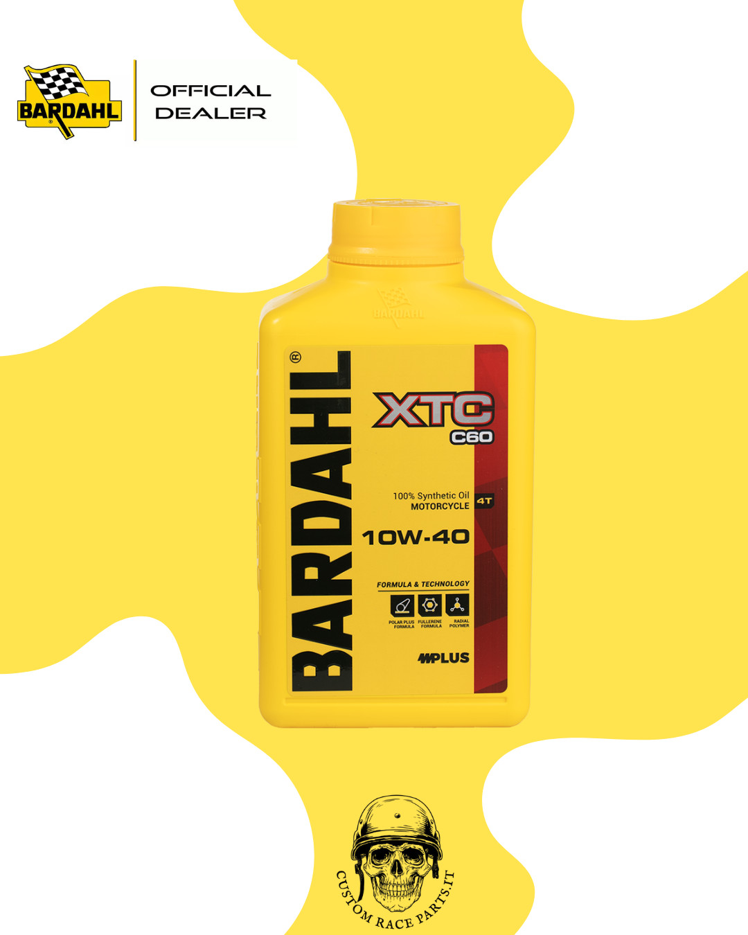 🇮🇹 1 LITER MOTORCYCLE ENGINE OIL BARDAHL XTC C60 4T 10W40 SYNTHETIC