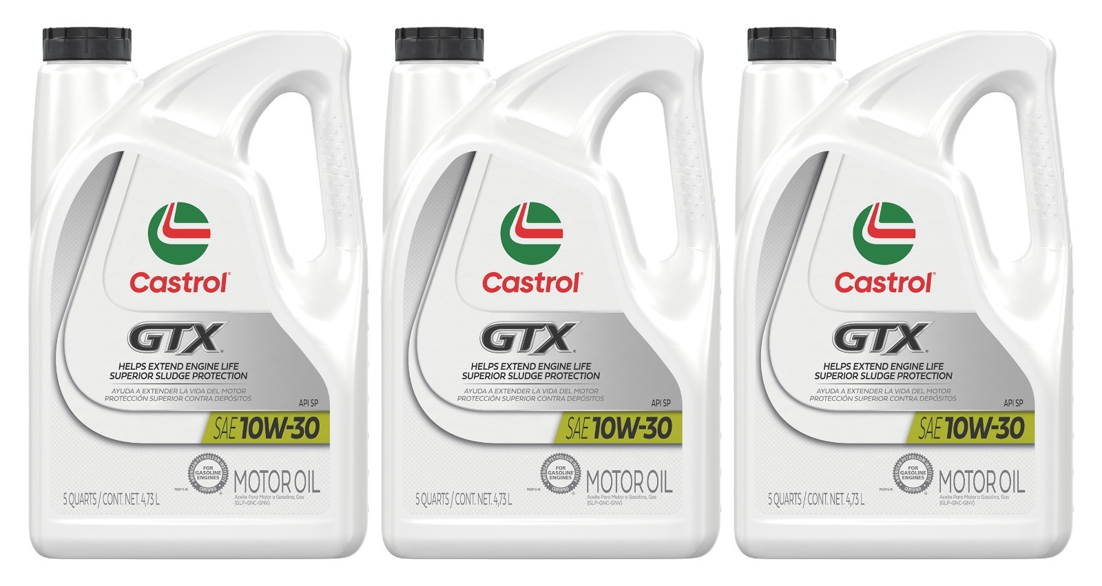 Castrol GTX 10W-30 Conventional Engine Oil, Case of 3 – 5 Quart Bottles | 15B7AA