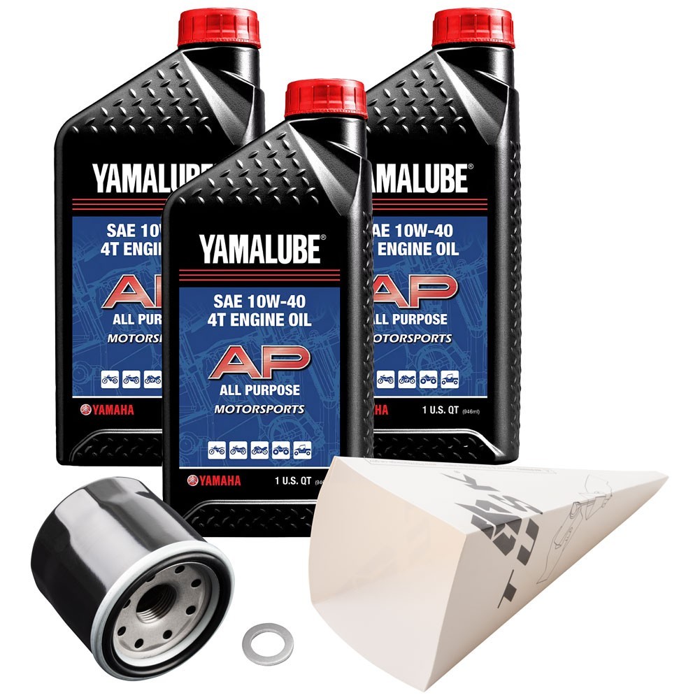 Tusk 4-Stroke Oil Change Kit Yamalube All Purpose 10W-40 for Yamaha Grizzly