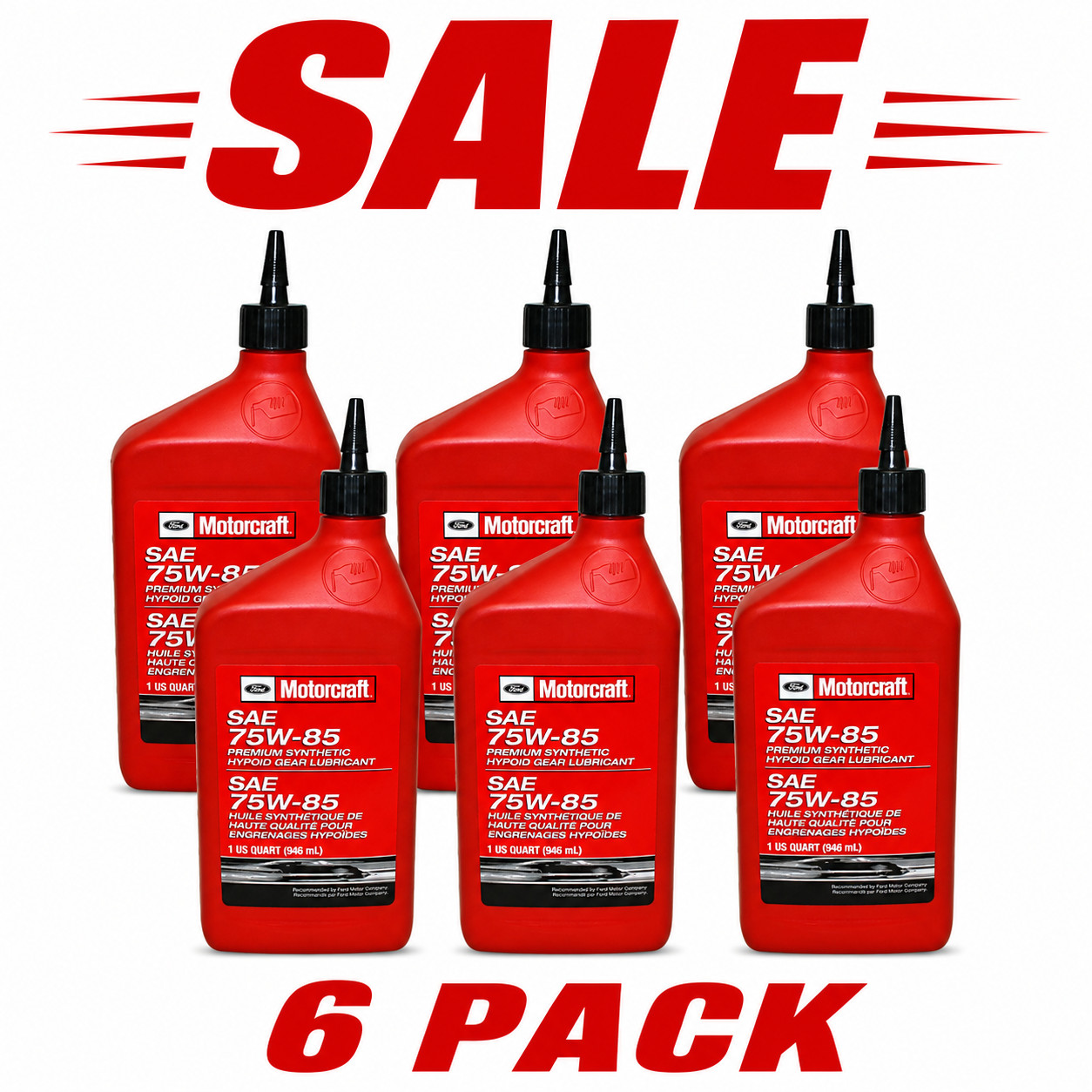 MOTORCRAFT XY75W85QL SAE 75W-85 Premium Synthetic Hypoid Gear Lubricant
