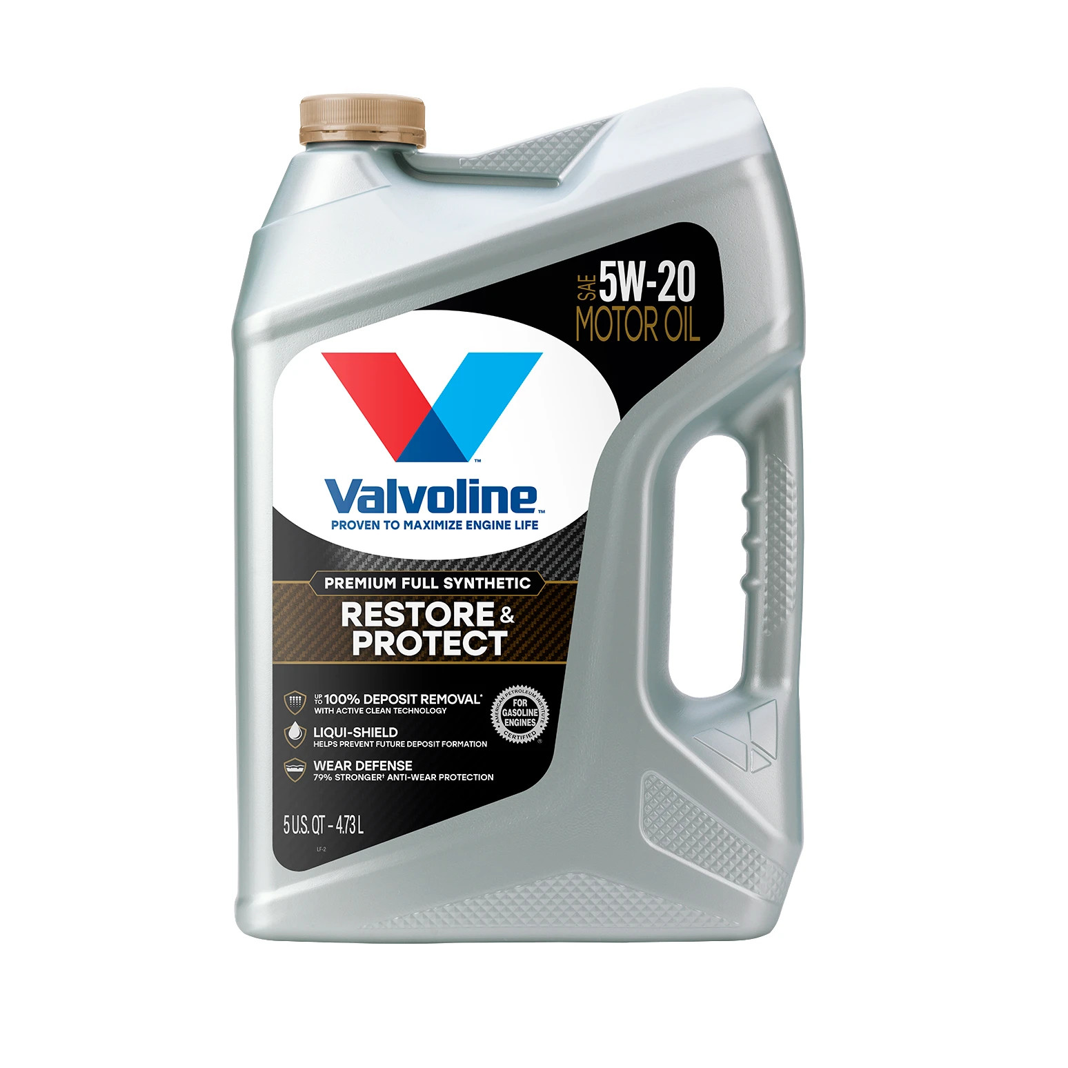 3 PACK VALVOLINE 904562 Restore & Protect Full Synthetic SAE 5W-20; 5 Quart