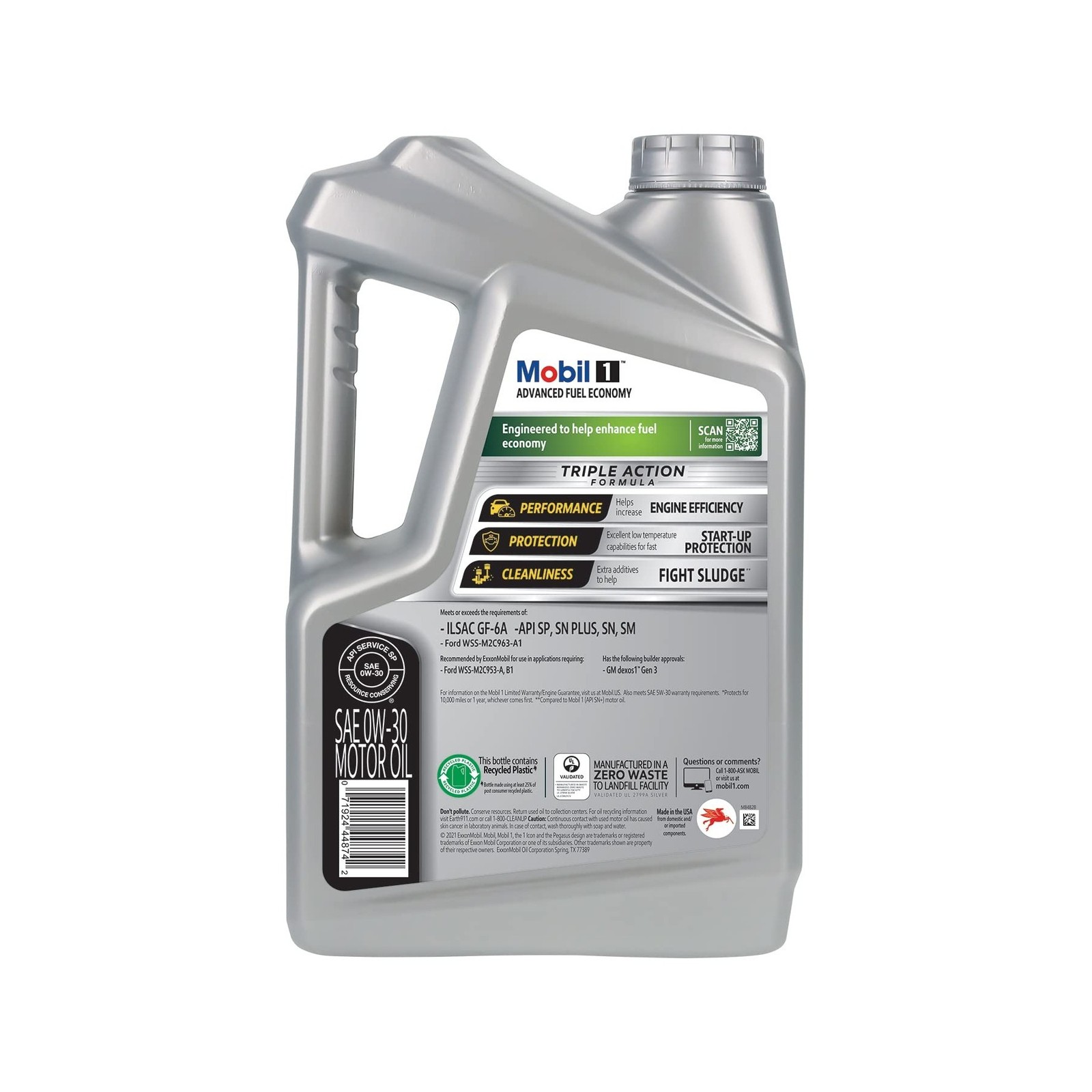 Mobil 1 Full Synthetic Motor Oil 0W-30 | Advanced Fuel Economy | 5 Quart | Pa…