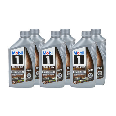 Mobil 1 124592, Set of 6 0W20 Truck & Suv Oil Case 6 X 1 Quart Performance Parts