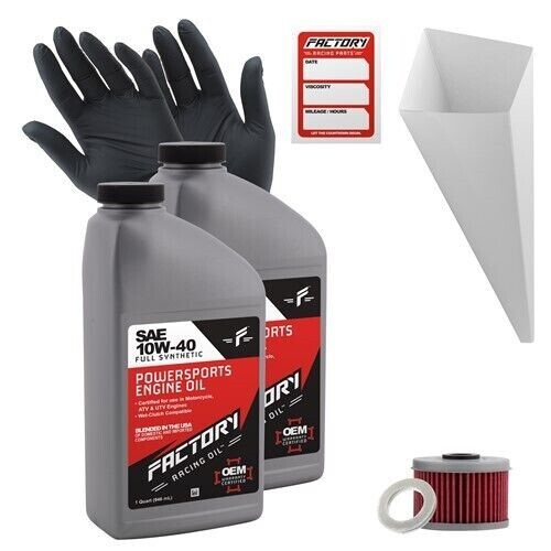 Factory Racing Parts 10W40 2Qt Oil Change Kit Fits Honda CRF250F 2019-2023