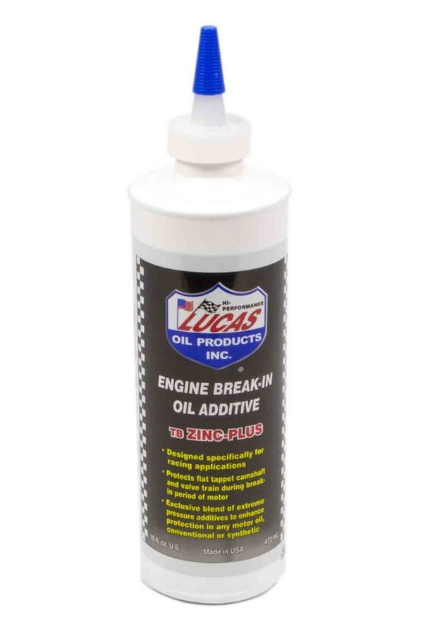 LUCAS ENGINE BREAK IN ADDITIVE 16oz BOTTLE ZDDP ZINC ANTI-WEAR PROTECTION 10063