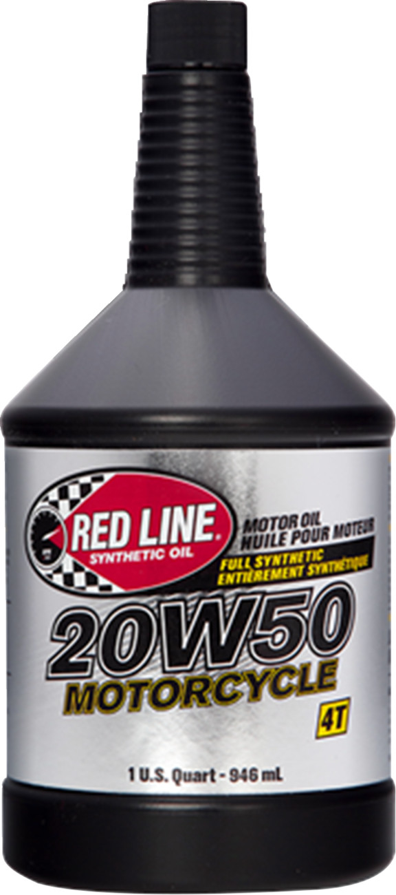 RED LINE SYNTHETIC OIL Motorcycle Oil – 20W50 – 1 US quart 42504