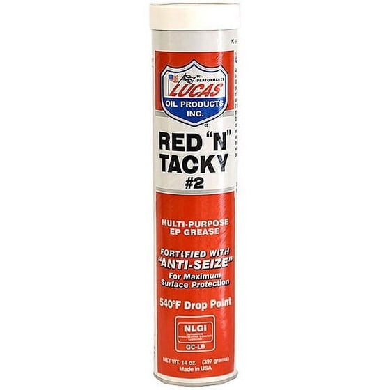 (4 pack) Lucas 10005 Red N Tacky EP Grease Multi-Purpose Lubricant 14 Oz