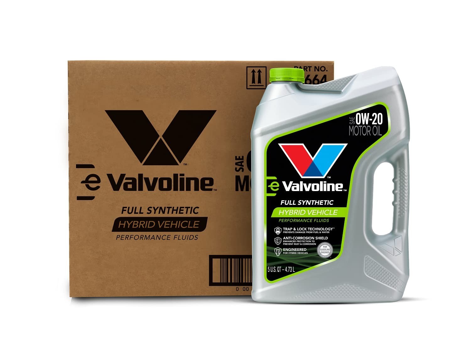 Valvoline Hybrid Vehicle 0W-20 Full Synthetic Motor Oil 5 Quart (Pack of 3)