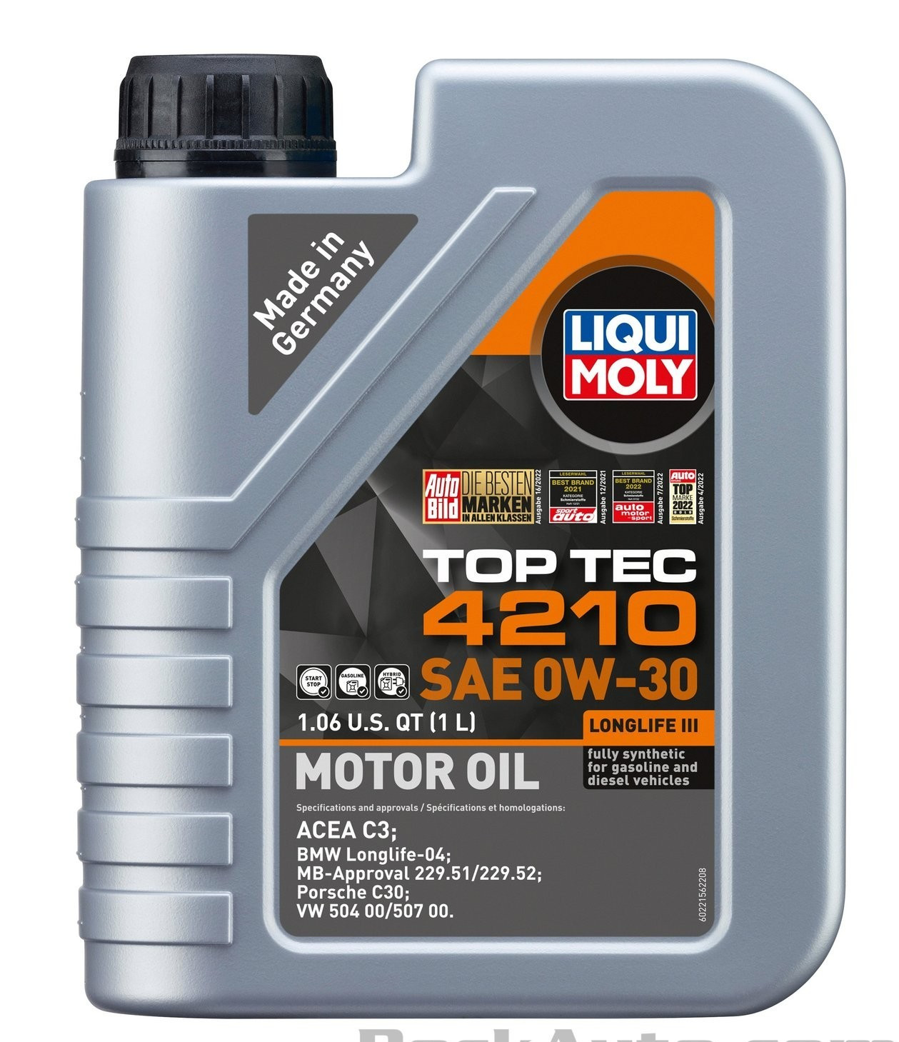 SALE- 5 PACK- LIQUI MOLY 22156 Top Tec 4210 0W-30; 1 Liter