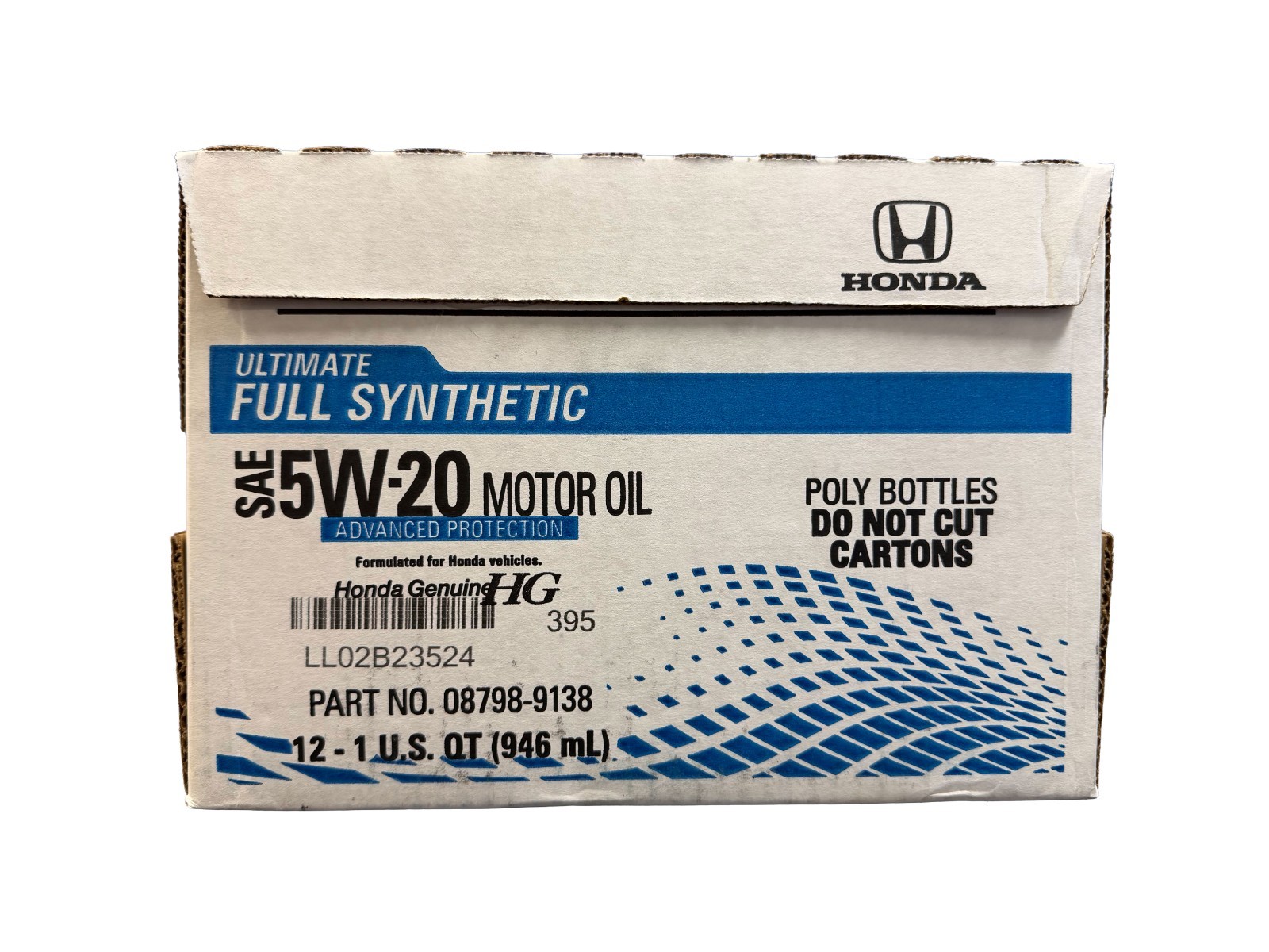 Genuine Honda Ultimate Full Synthetic 5W-20 Motor Oil – Case of 12 – 08798-9138
