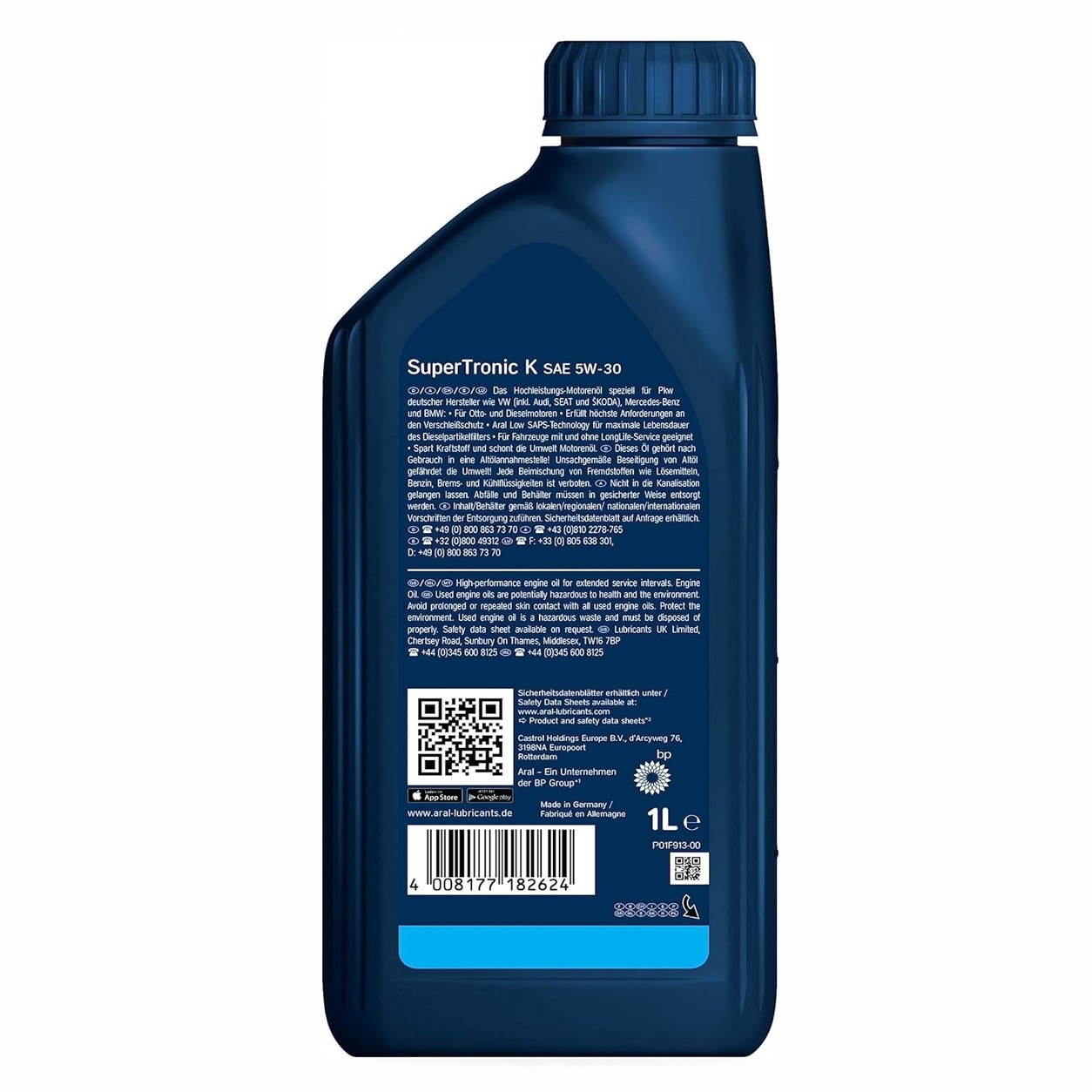 4L Aral SuperTronic K 5W30 Engine Oil for BMW LL04 MB 229.52 VW 504.00 507.00