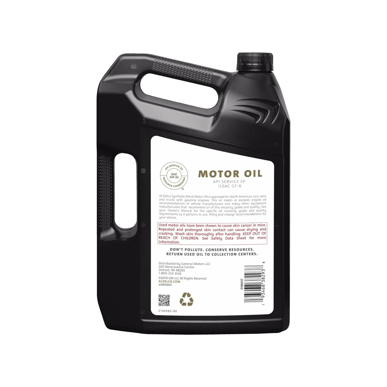 ACDelco Gold 10-9290 (19419413) Synthetic Blend 5W-30 Motor Oil – 5 qt
