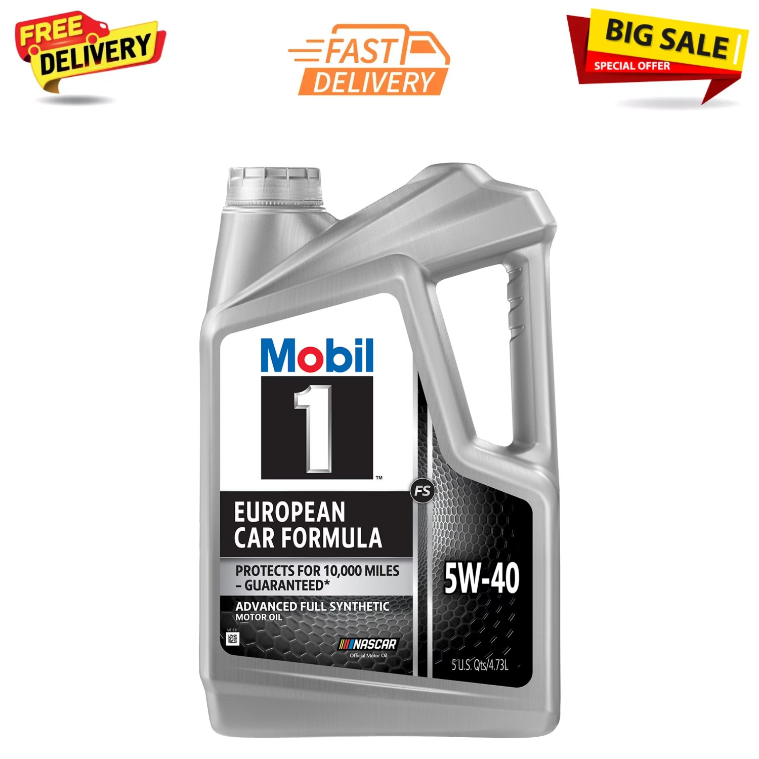 Mobil 1 FS European Car Formula Full Synthetic Motor Oil 5W-40, 5 Quart, NEW