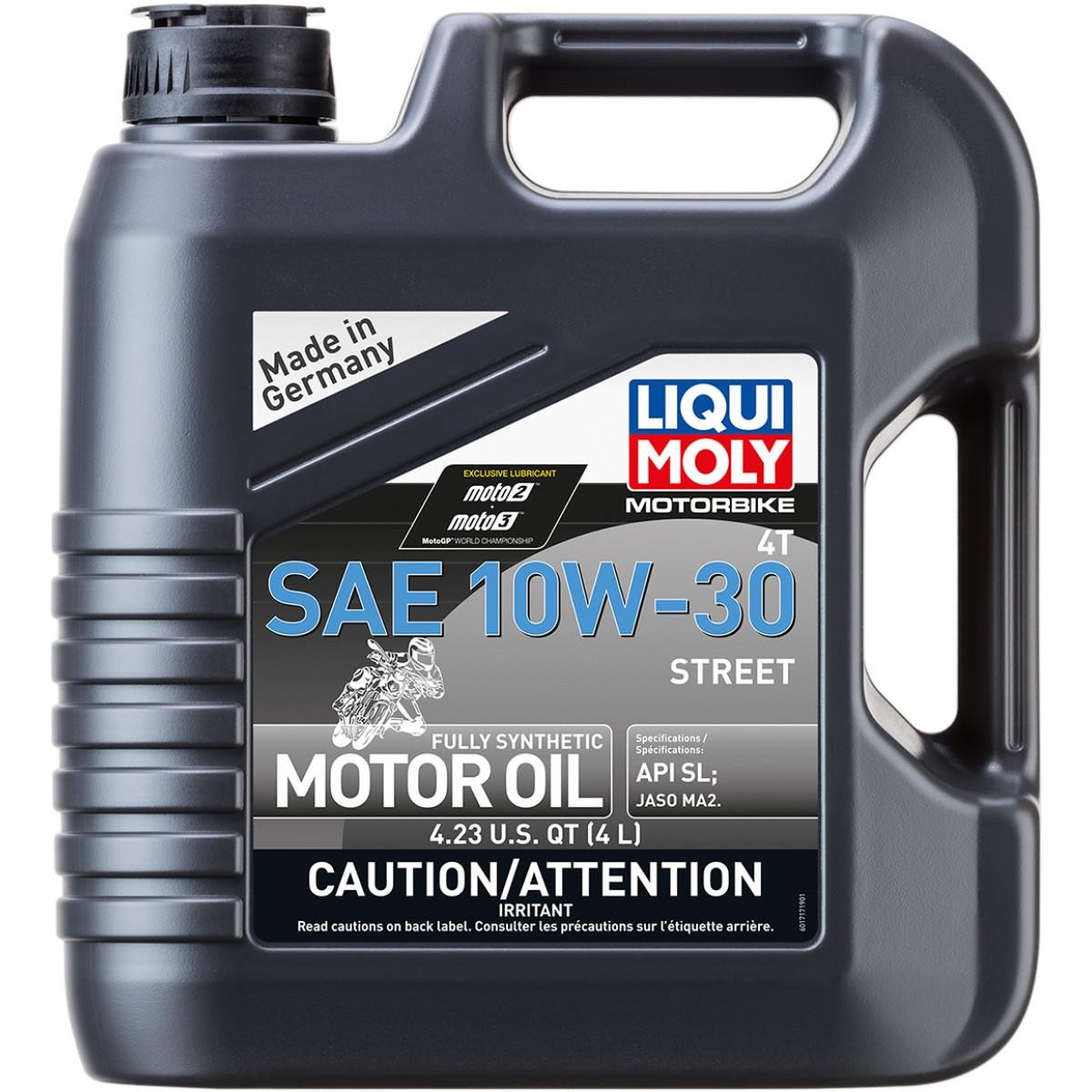 Liqui Moly 4T Synthetic Street Motor Oil – 10W-30 – 4L Motorcycle ATV/UTV PWC