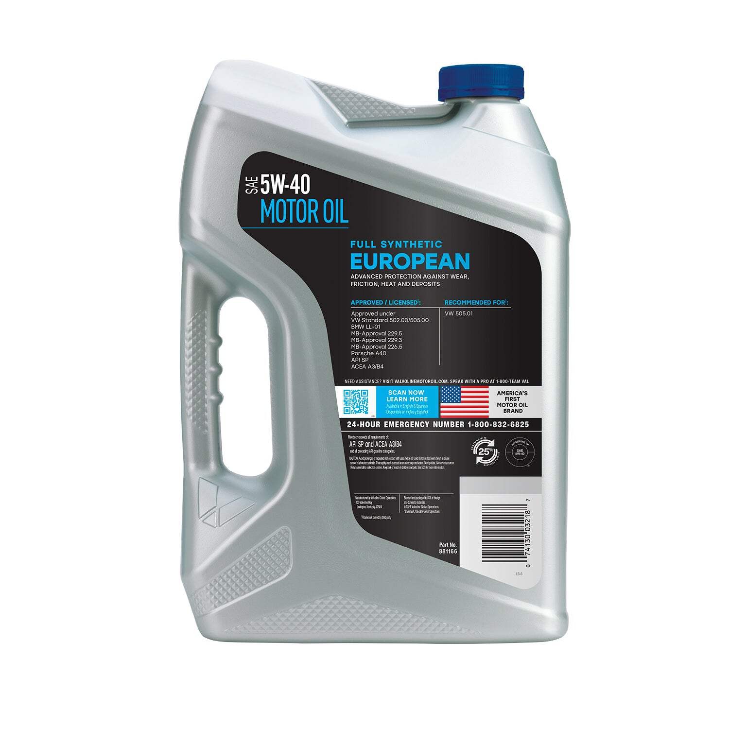 Valvoline European Vehicle Full Synthetic Motor Oil SAE 5W-40