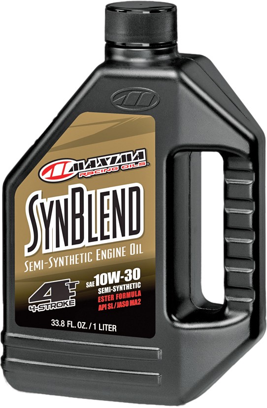 MAXIMA Synthetic Blend Motor Oil 10W-30 1L for 4-Stroke Engines, API SL