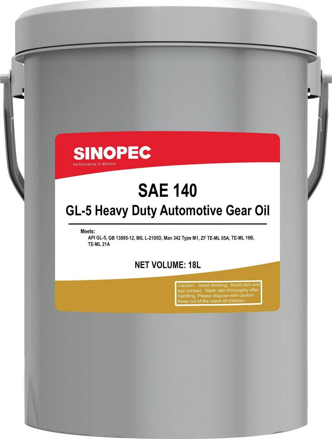 GL-5 SAE 140 Heavy Duty Automotive Gear Oil – 5 Gallon Pail (18L – 4.75 GAL)