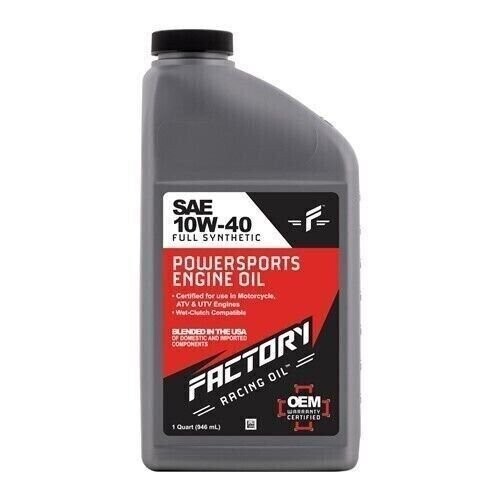 Factory Racing Parts SAE 10W-40 4qt Oil Change Kit Fits Yamaha Moto-4 (YFM350ER)