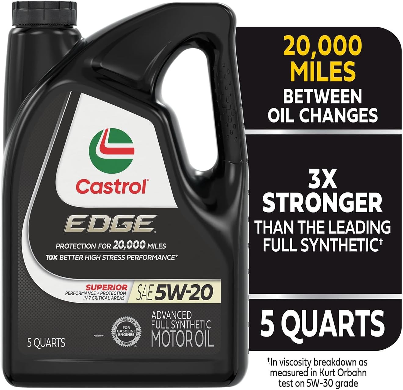 5 Quarts EDGE 5W-20 Advanced Full Synthetic Oil: Ultimate Engine Performance