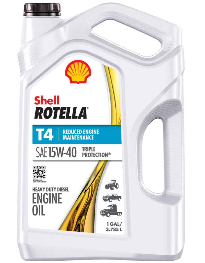 (2 pack) Shell Rotella T4 Triple Protection 15W-40 Diesel Engine Oil, 1 Gallon