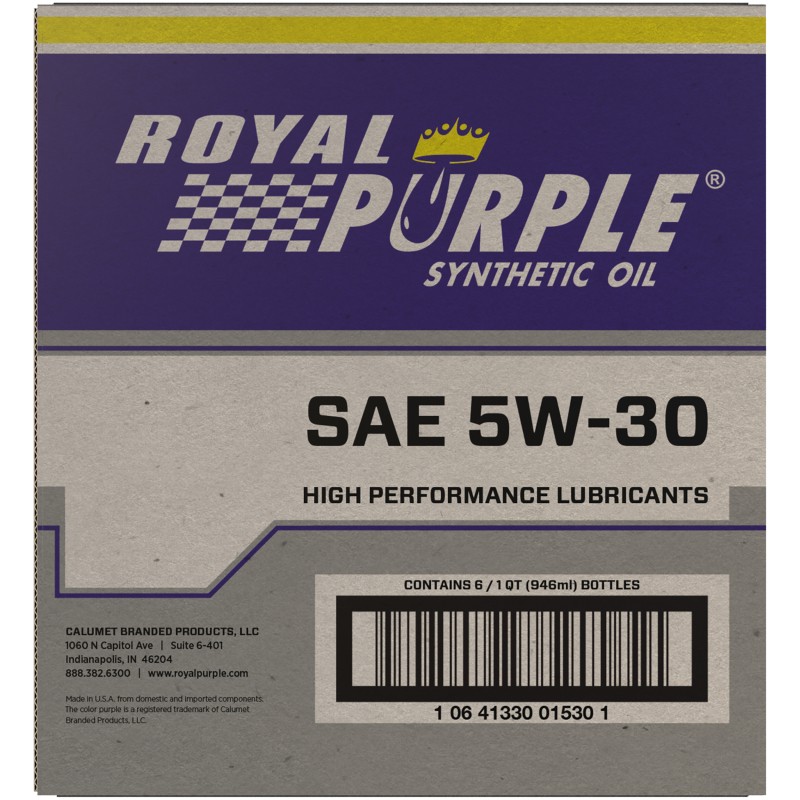 Royal Purple 06530 Premium Synthetic 5W30 Motor Oil for Gasoline Engines