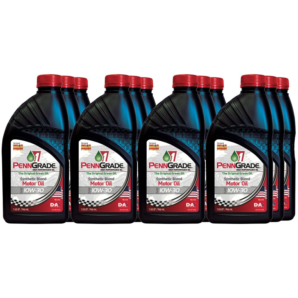 Brad Penn / PennGrade 1, 71506, Semi-Synthetic HP Engine Oil, 10W30, 12 Quarts