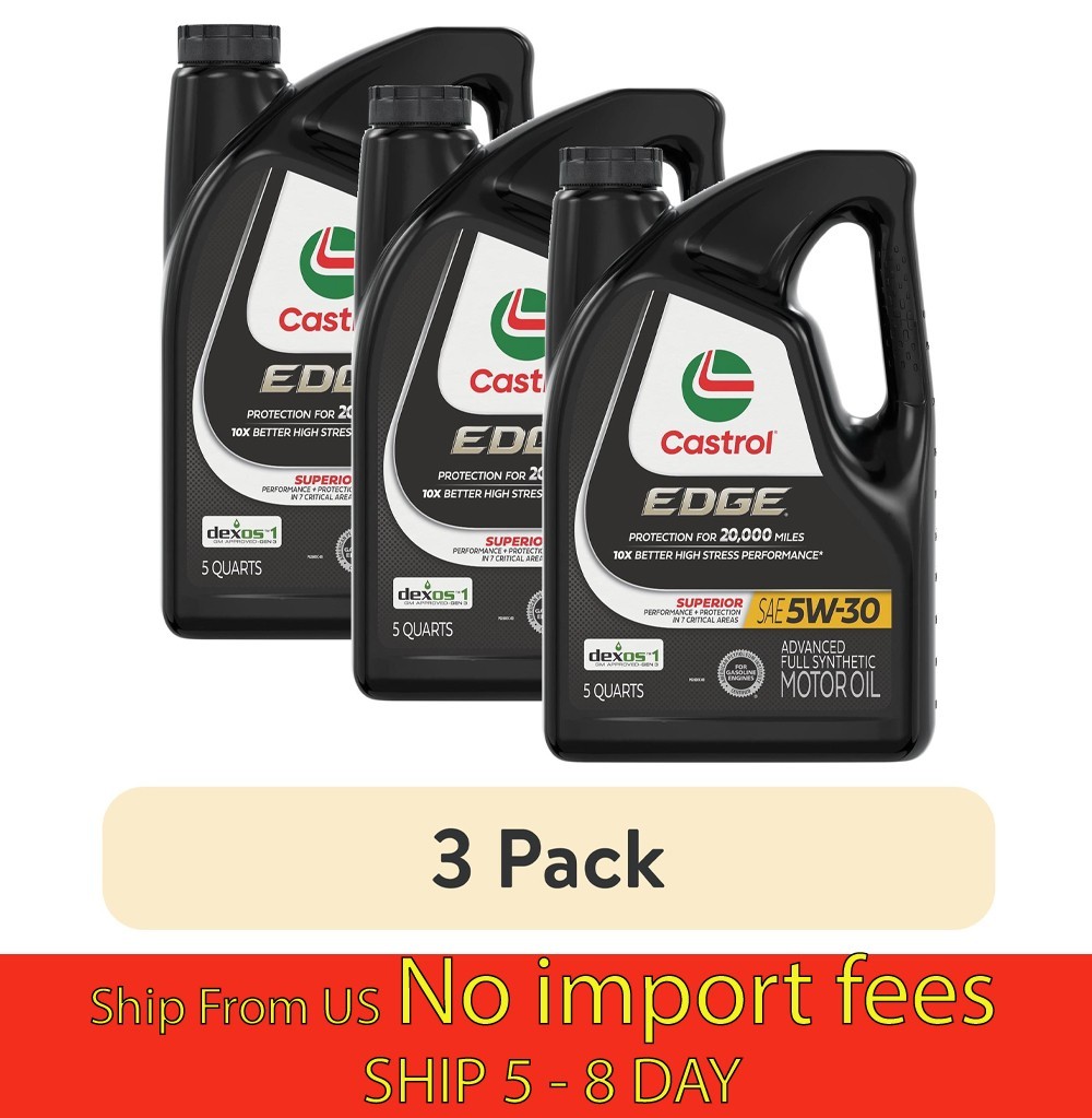 (3 Pack) Castrol EDGE 5W-30 Full Synthetic Oil 5QT…(wa)