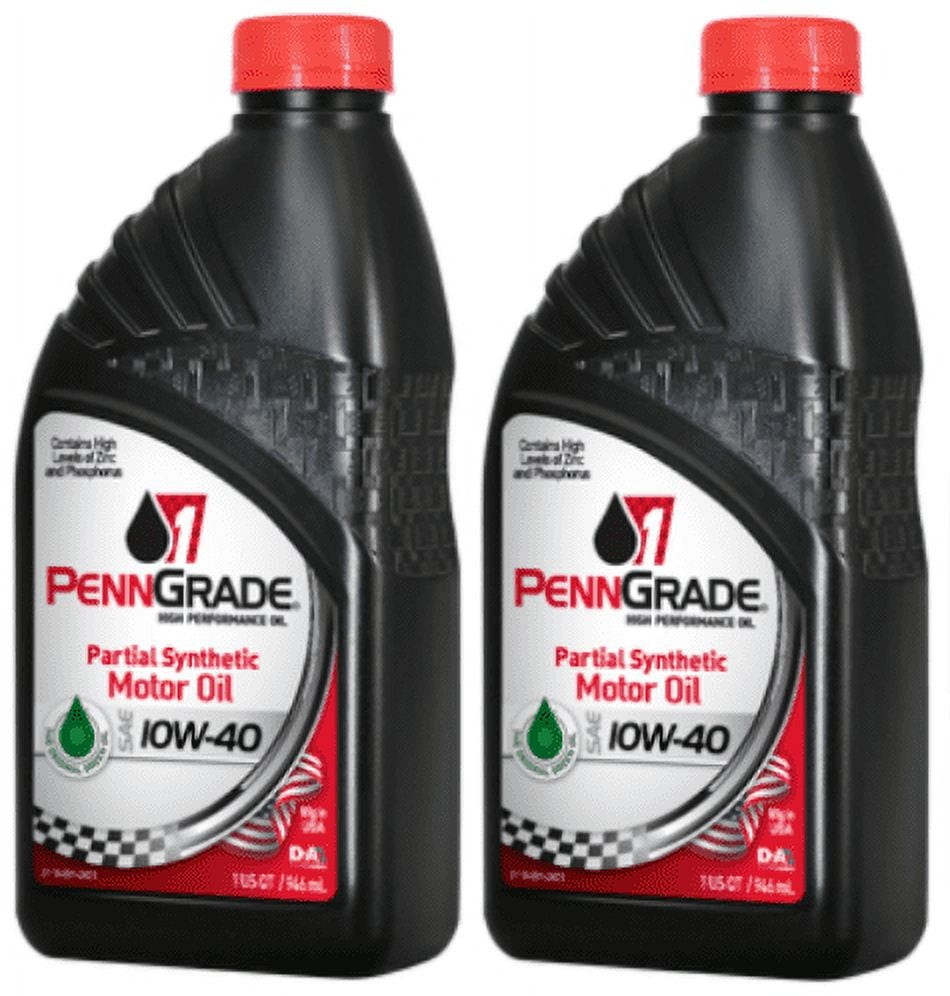 Brad Penn PennGrade 71446 1 10W-40 Multi-Grade High Performance Oil, 2 Quarts